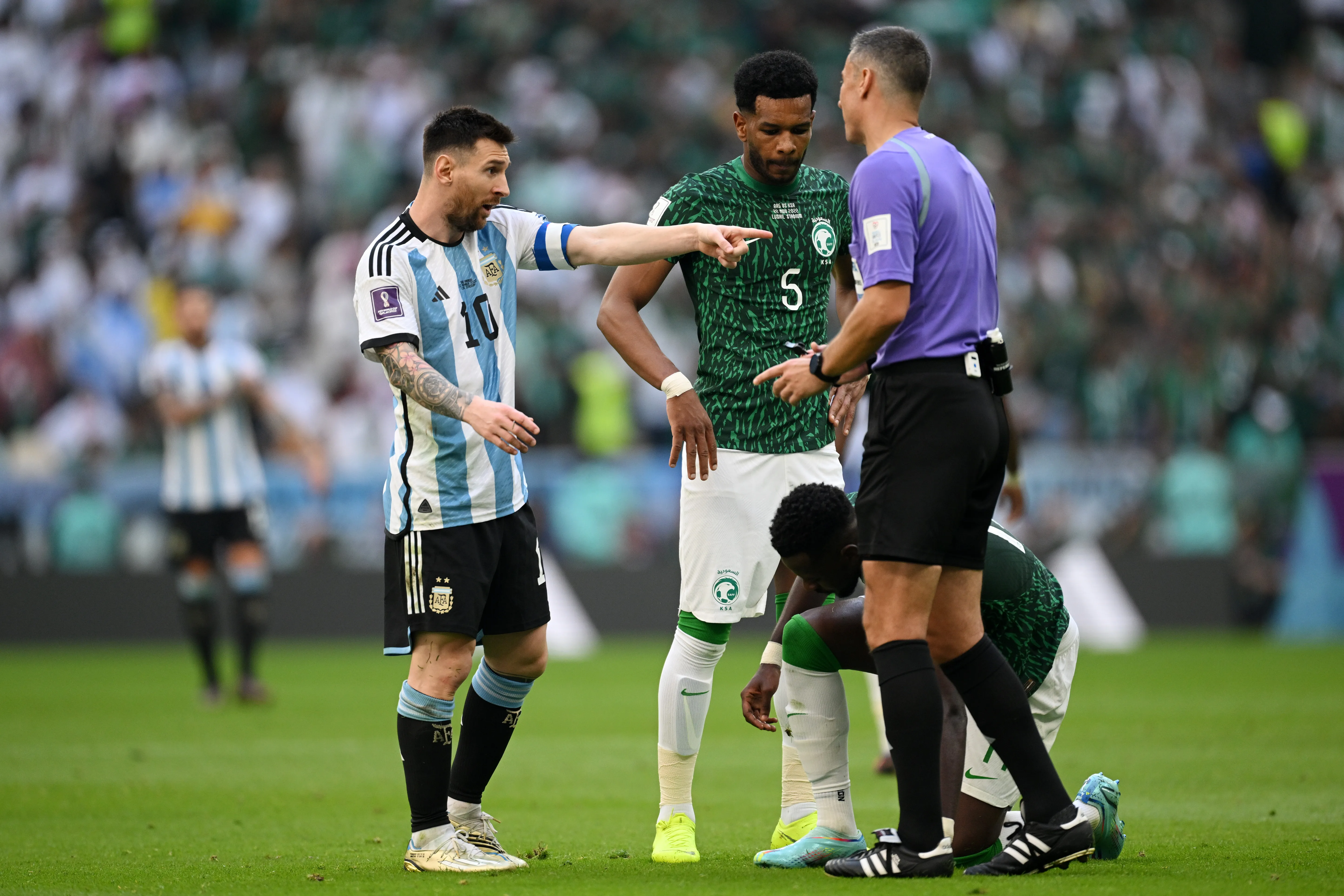 Slavko Vincic en Argentina ante Arabia Saudita en el Mundial 2022 (Getty Images)
