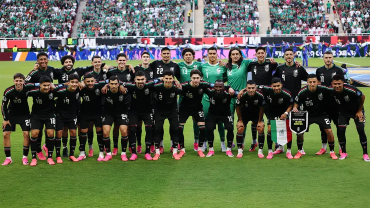 Foto de los jugadores de la Selección Mexicana antes de enfrentar a Corea del Sur