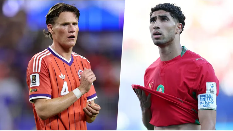 Scott McTominay y Achraf Hakimi se ven las caras por el Grupo C del Mundial 2026