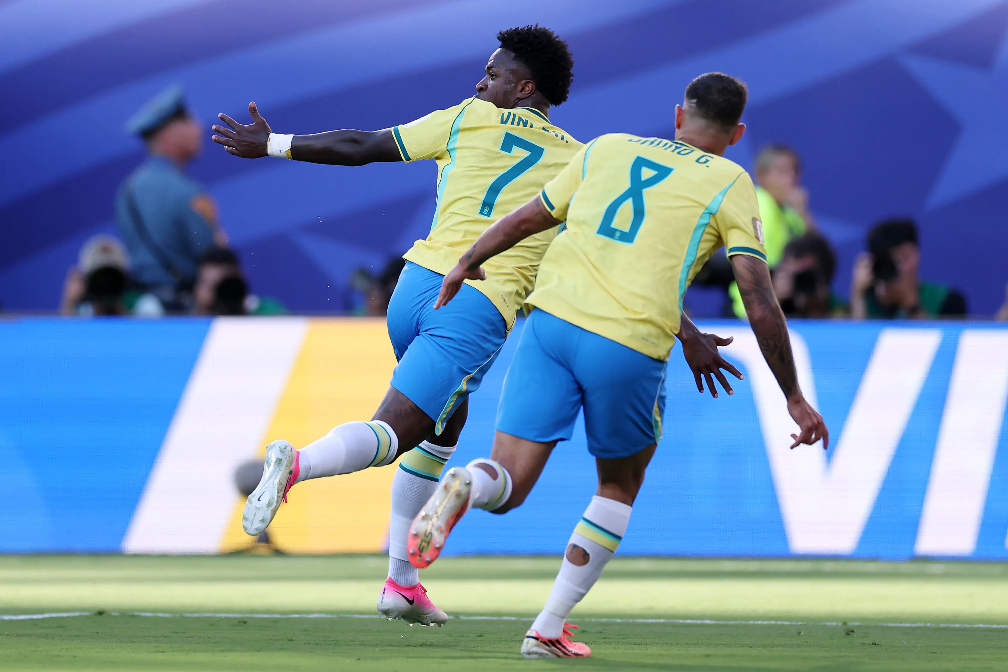 Vinicius marcó para Brasil en el primer partido ante Marruecos (Getty Images)