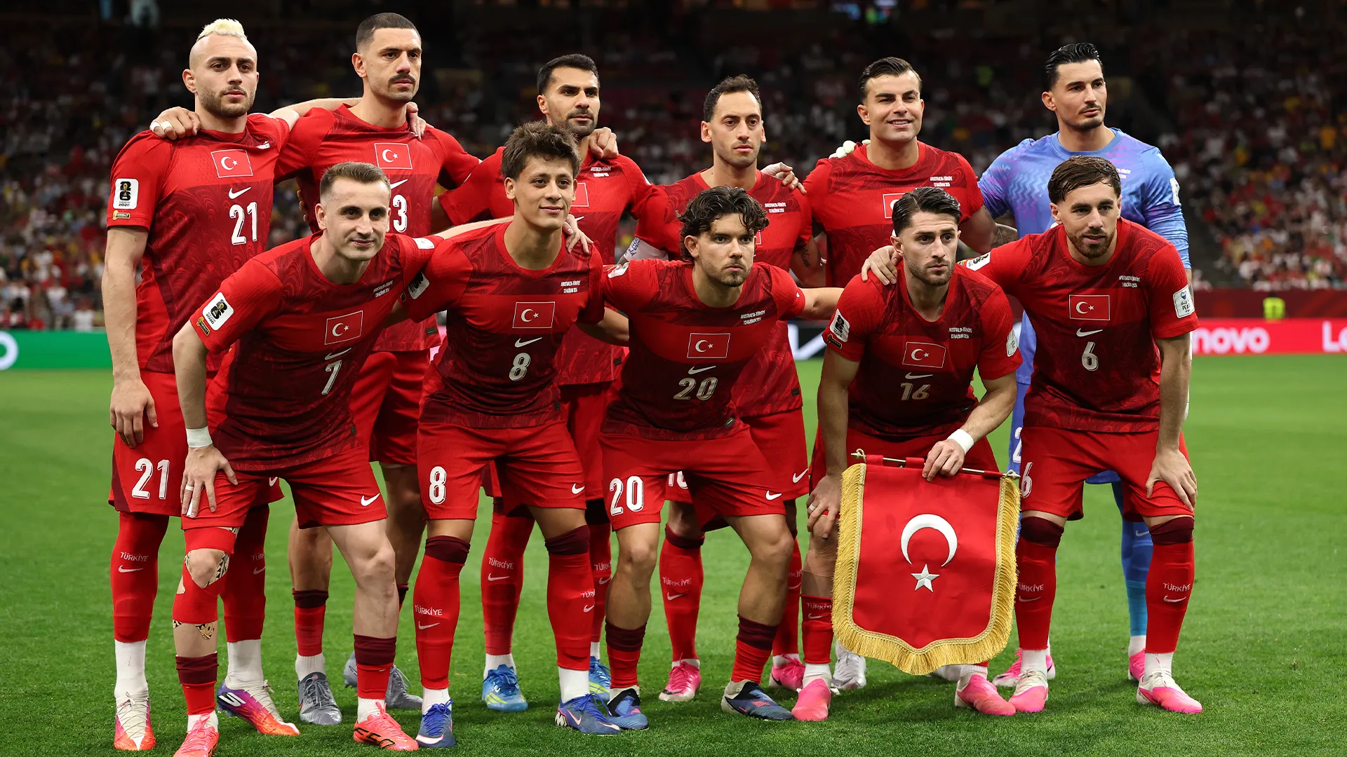 Foto del equipo de Turquía en el debut ante Australia (Getty Images)