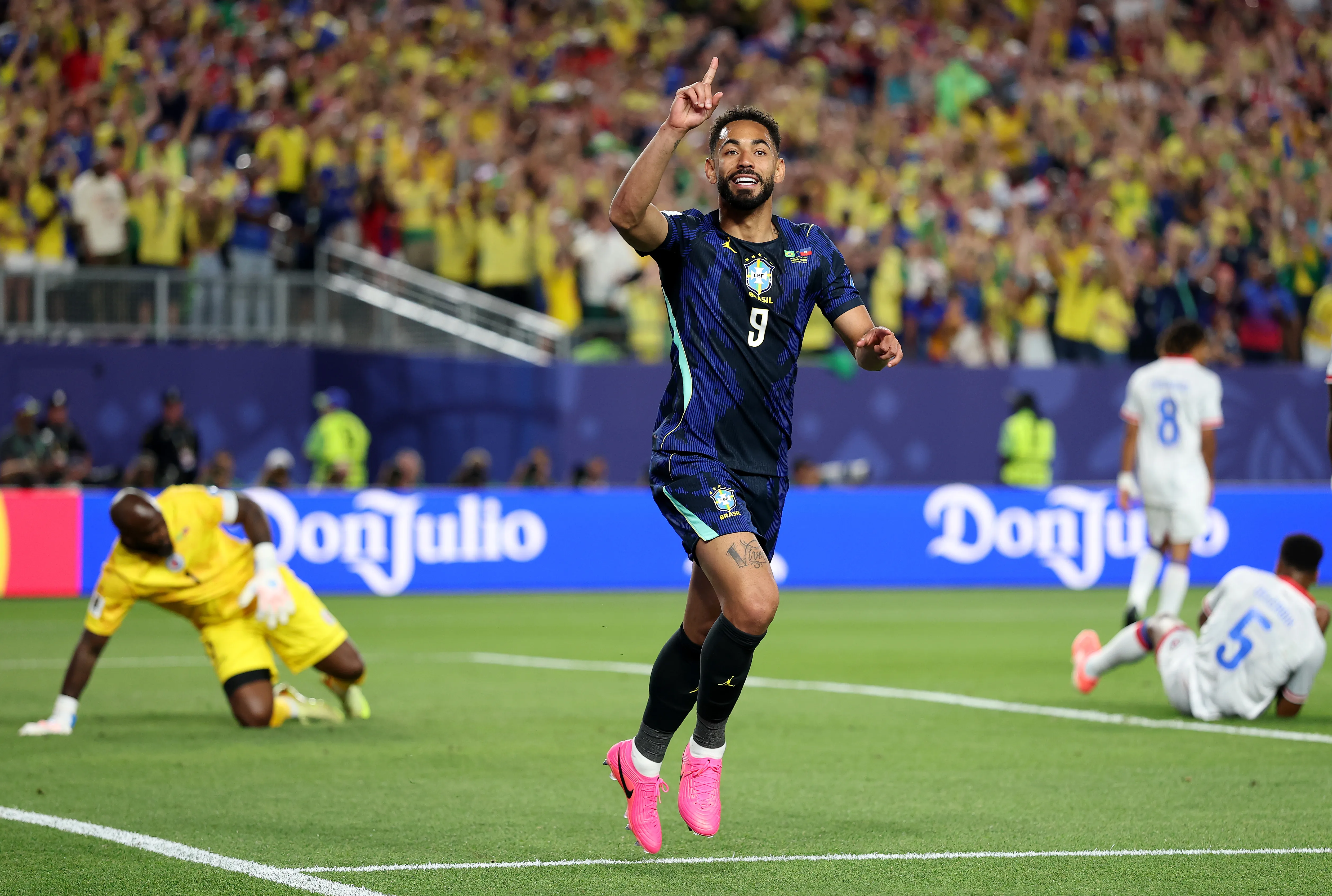 Matheus Cunha anotó para Brasil ante Haití (Getty Images)