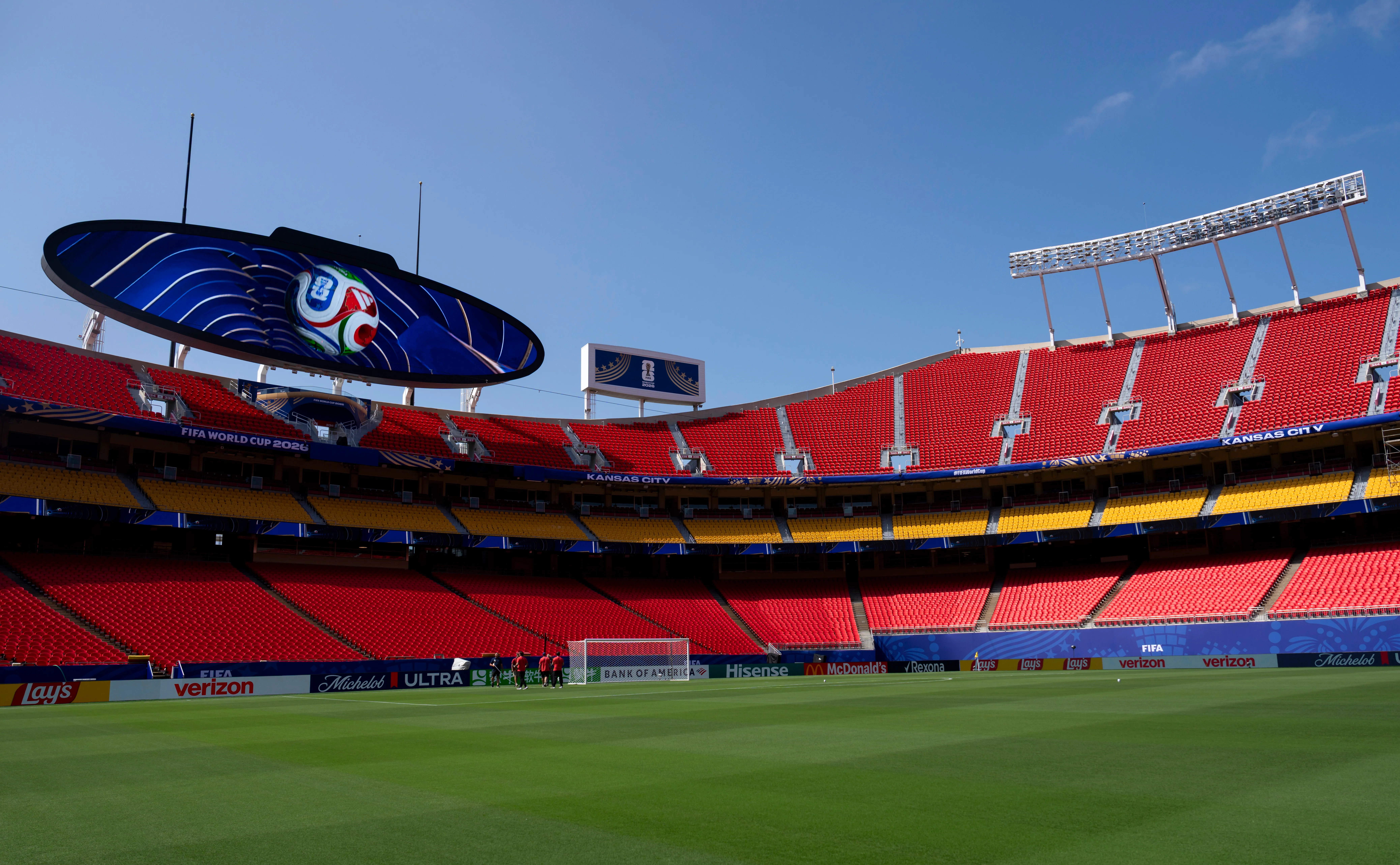 El Arrowhead Stadium es reconocido por su pantalla gigante en una de las gradas. [Foto: Getty Images]