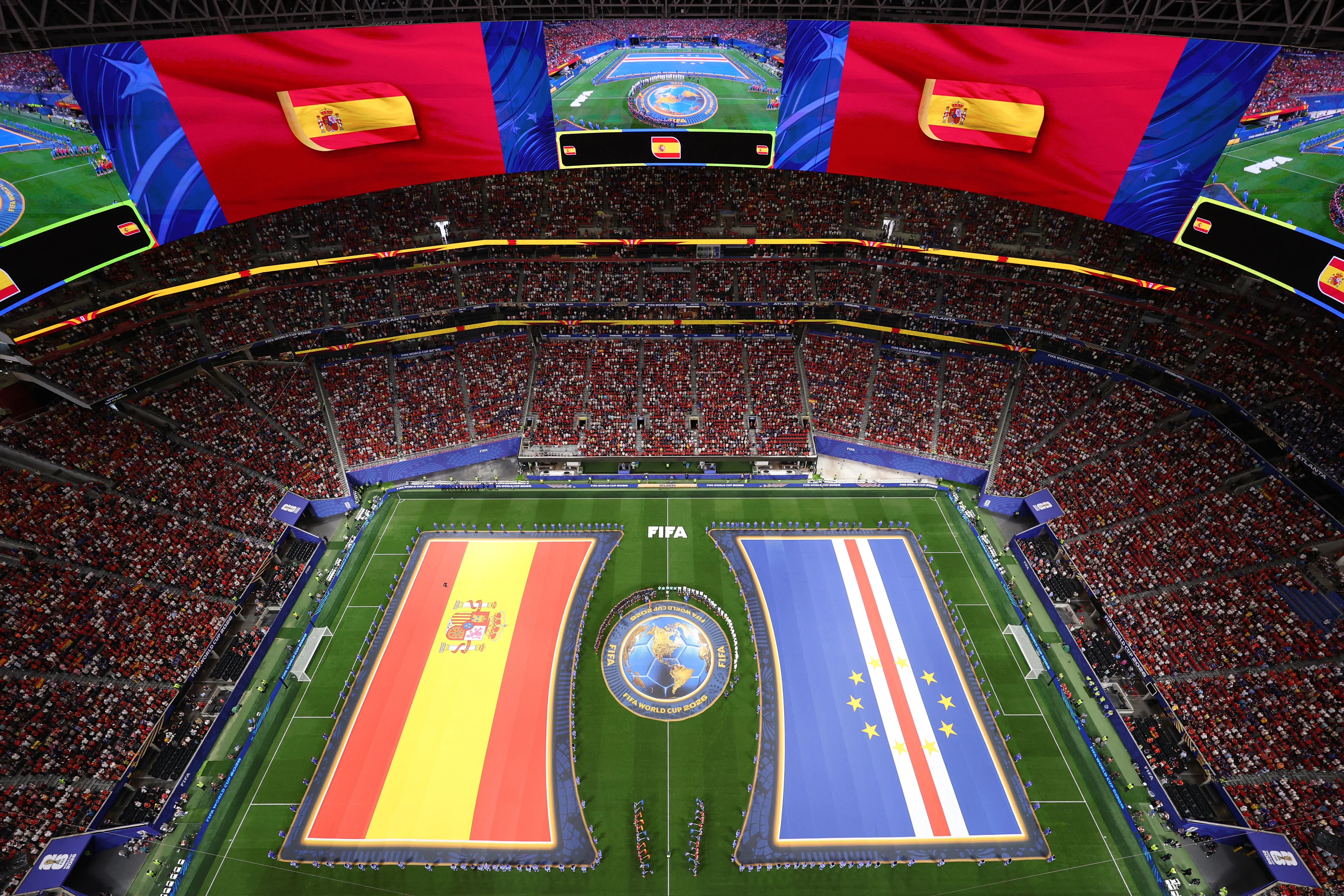 El Estadio Atlanta durante el juego entre España y Cabo Verde (Getty Images)