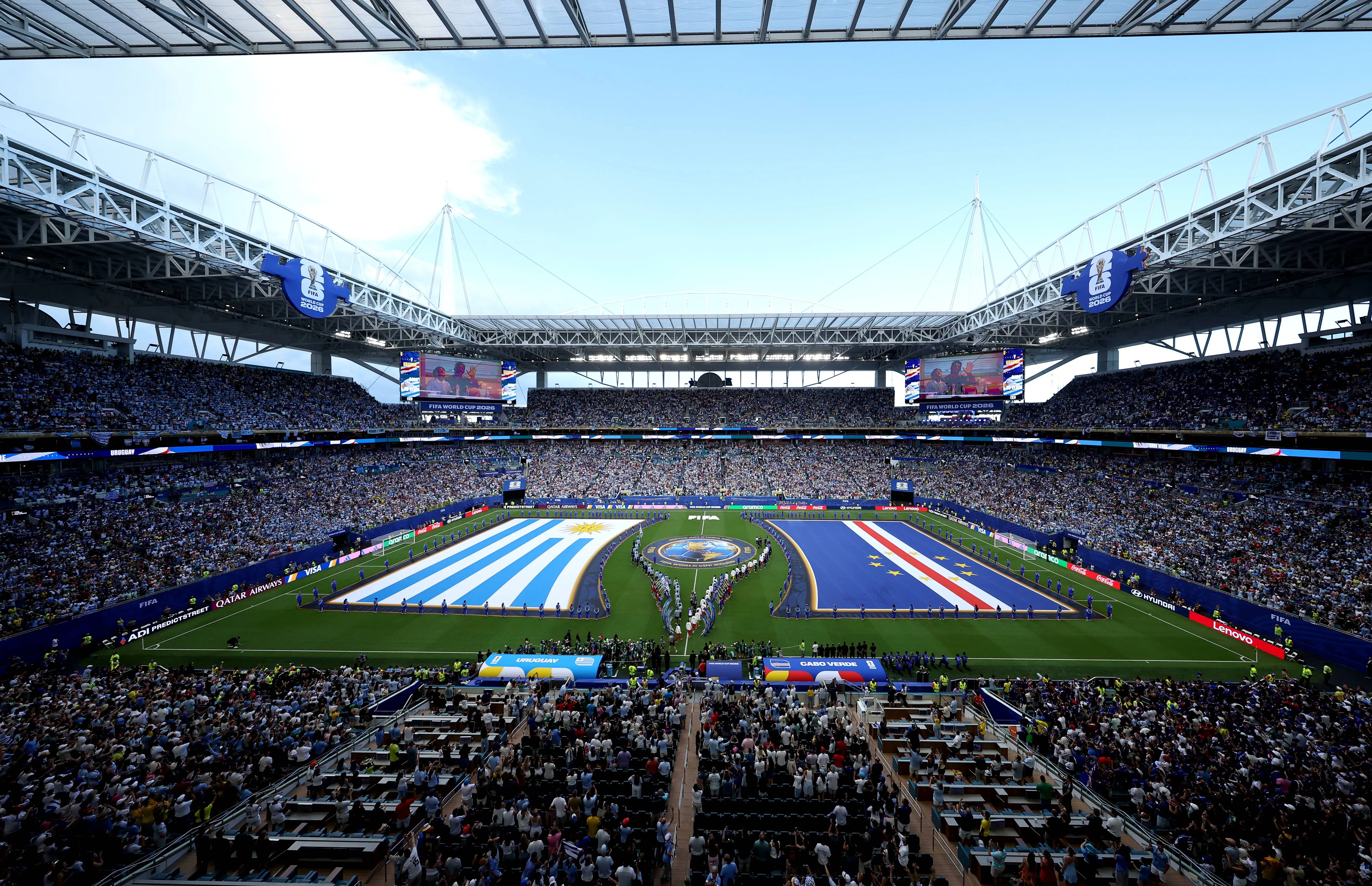 El partido entre Uruguay y Cabo Verde en el Estadio Miami (Getty Images)