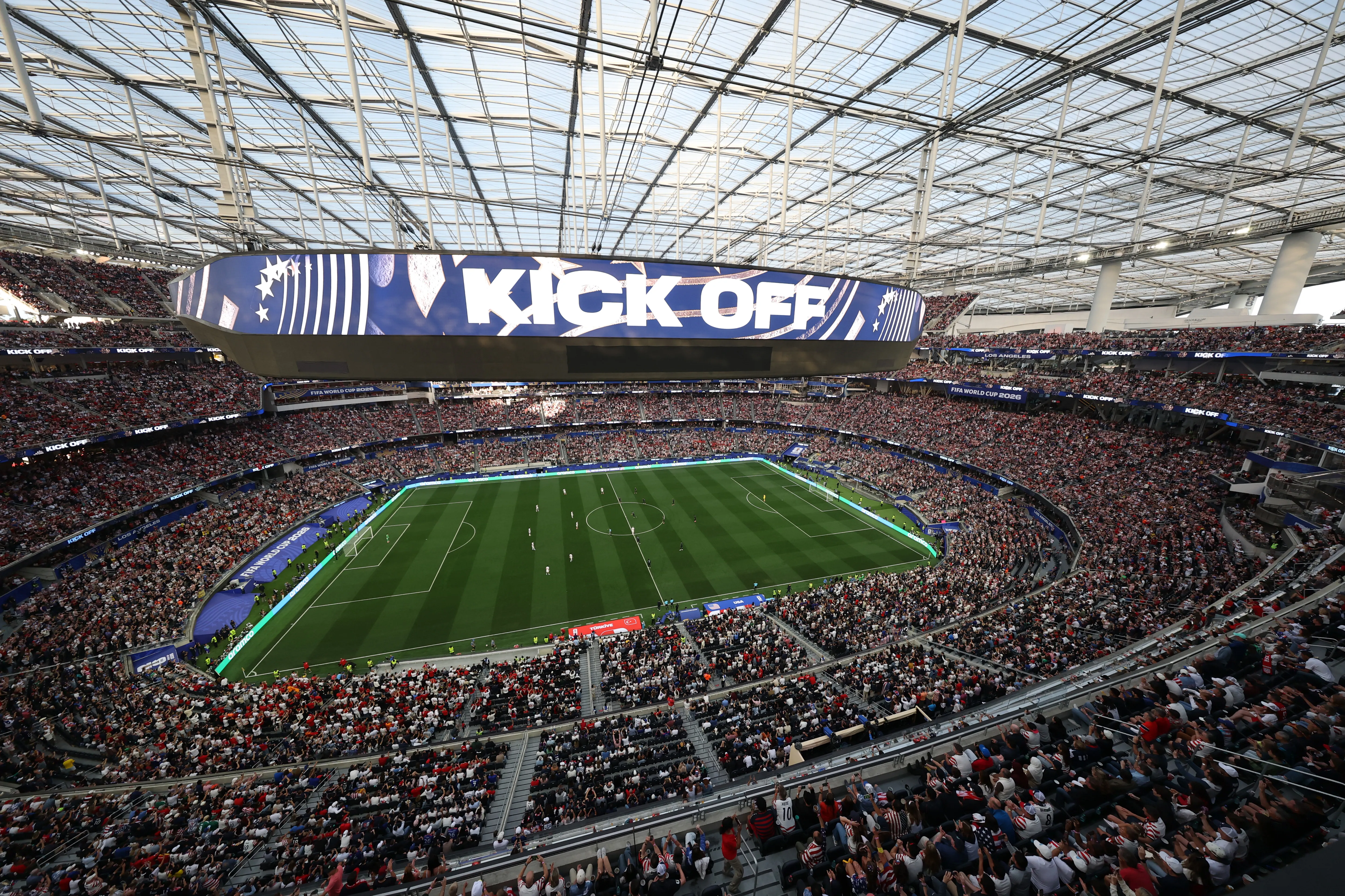 El Estadio Sofi, donde se juega el partido entre Sudáfrica y Canadá (Getty Images)