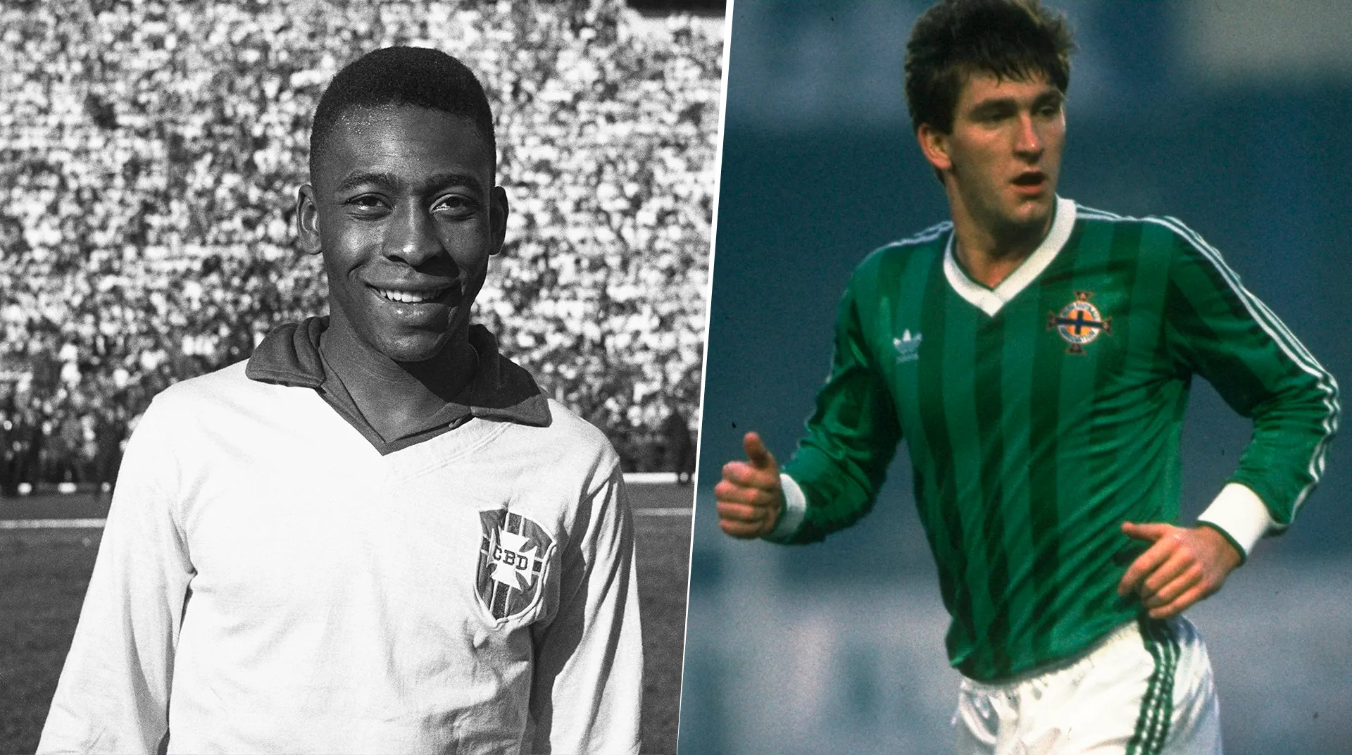 Pelé y Norman Whiteside (Getty Images)