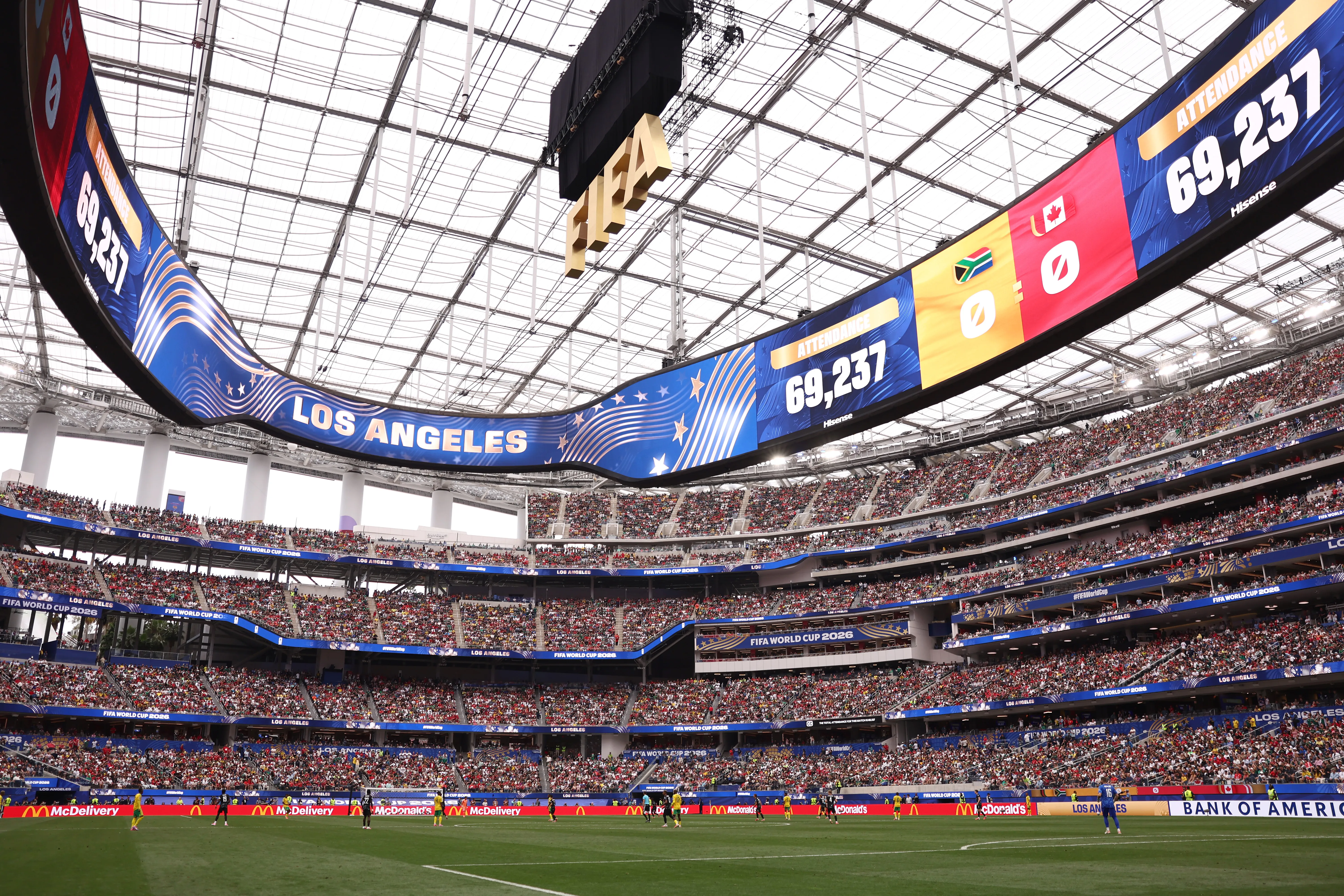 El SoFi Stadium ya albergó 6 partidos en este Mundial 2026 (Getty Images)