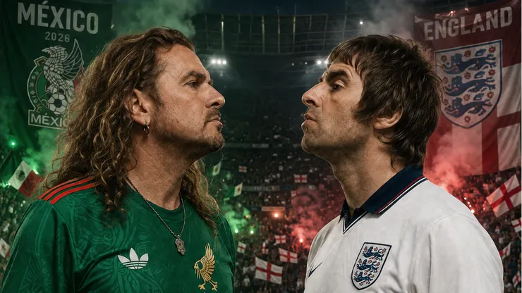 Maná y Liam Gallagher calentaron el duelo México vs. Inglaterra.