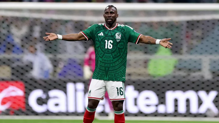 Julián Quiñones, delantero de México, en el triunfo ante Ecuador por los dieciseisavos de final de la Copa del Mundo.