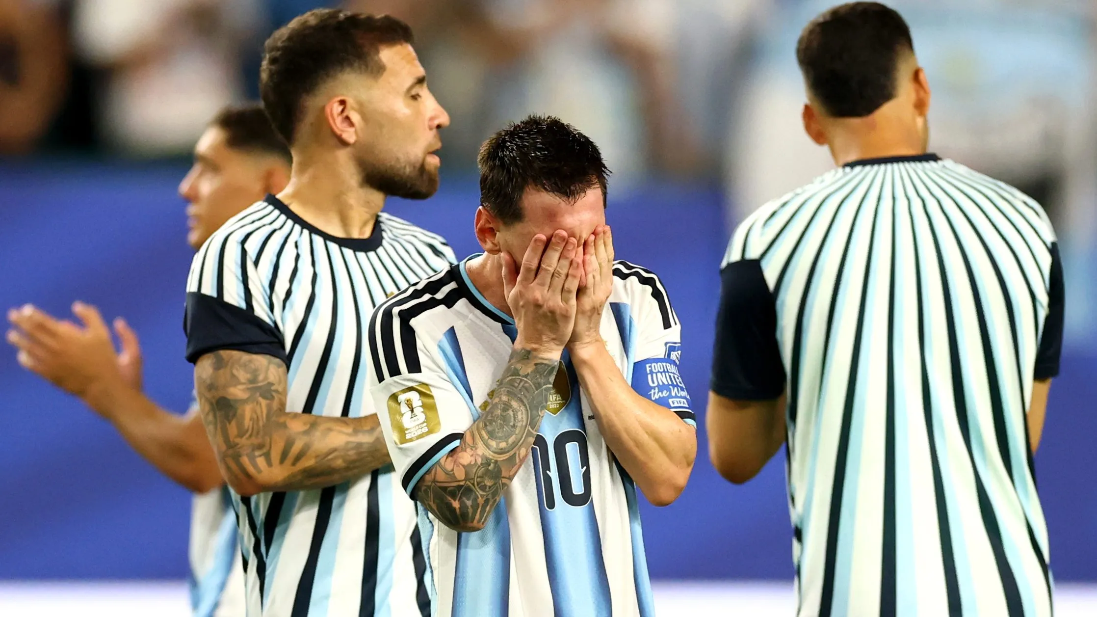 Messi casi no festejó el triunfo por el cansancio [Foto: Getty]