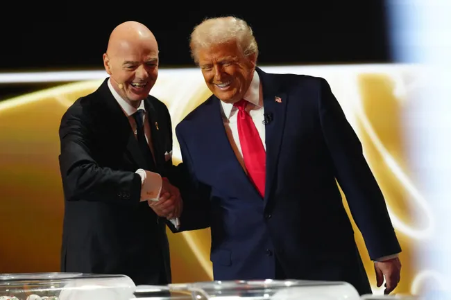 Gianni Infantino con Donald Trump (Getty Images)