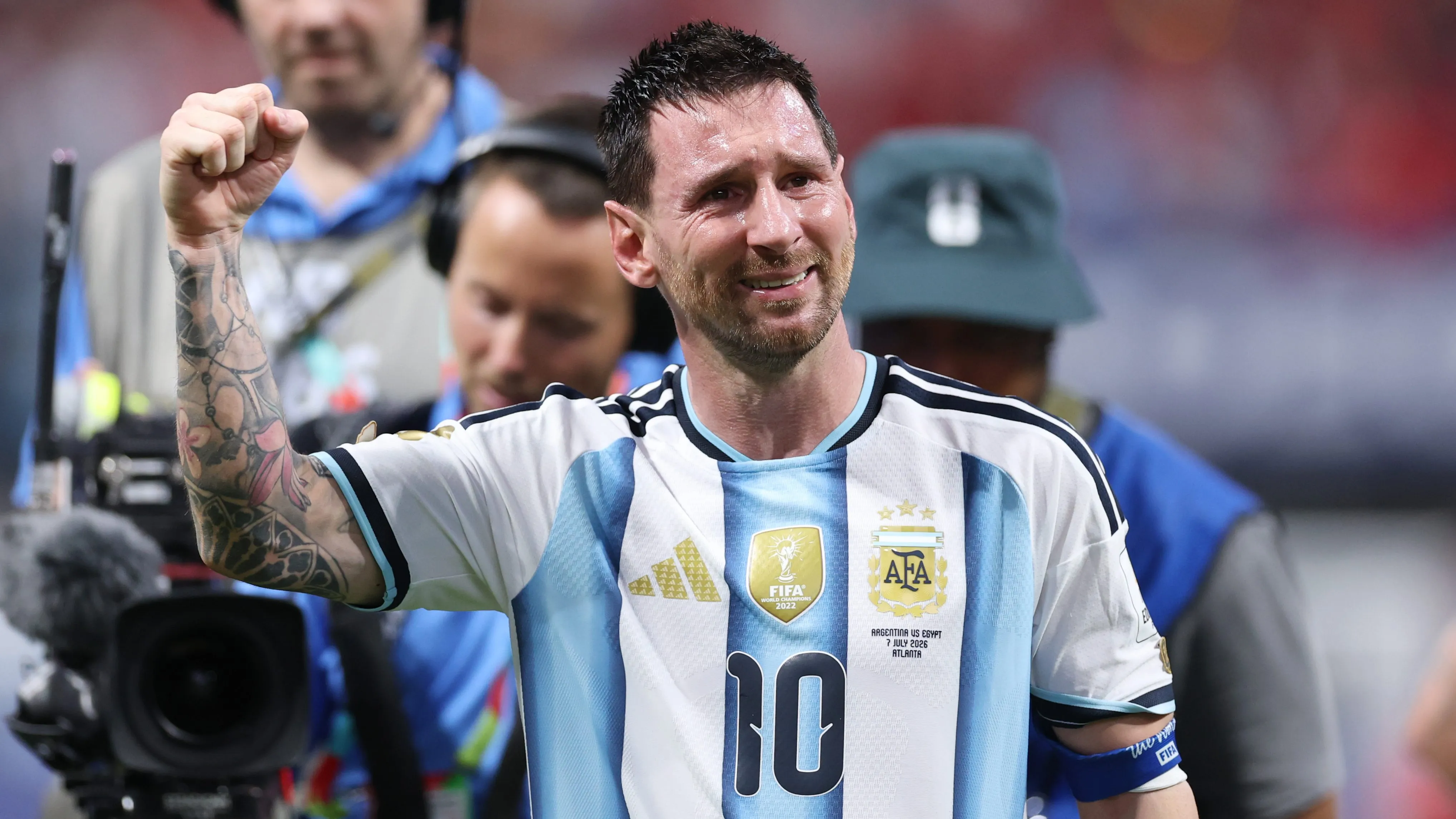 La emoción de Messi tras marcar para pasar a cuartos [Foto: Getty]