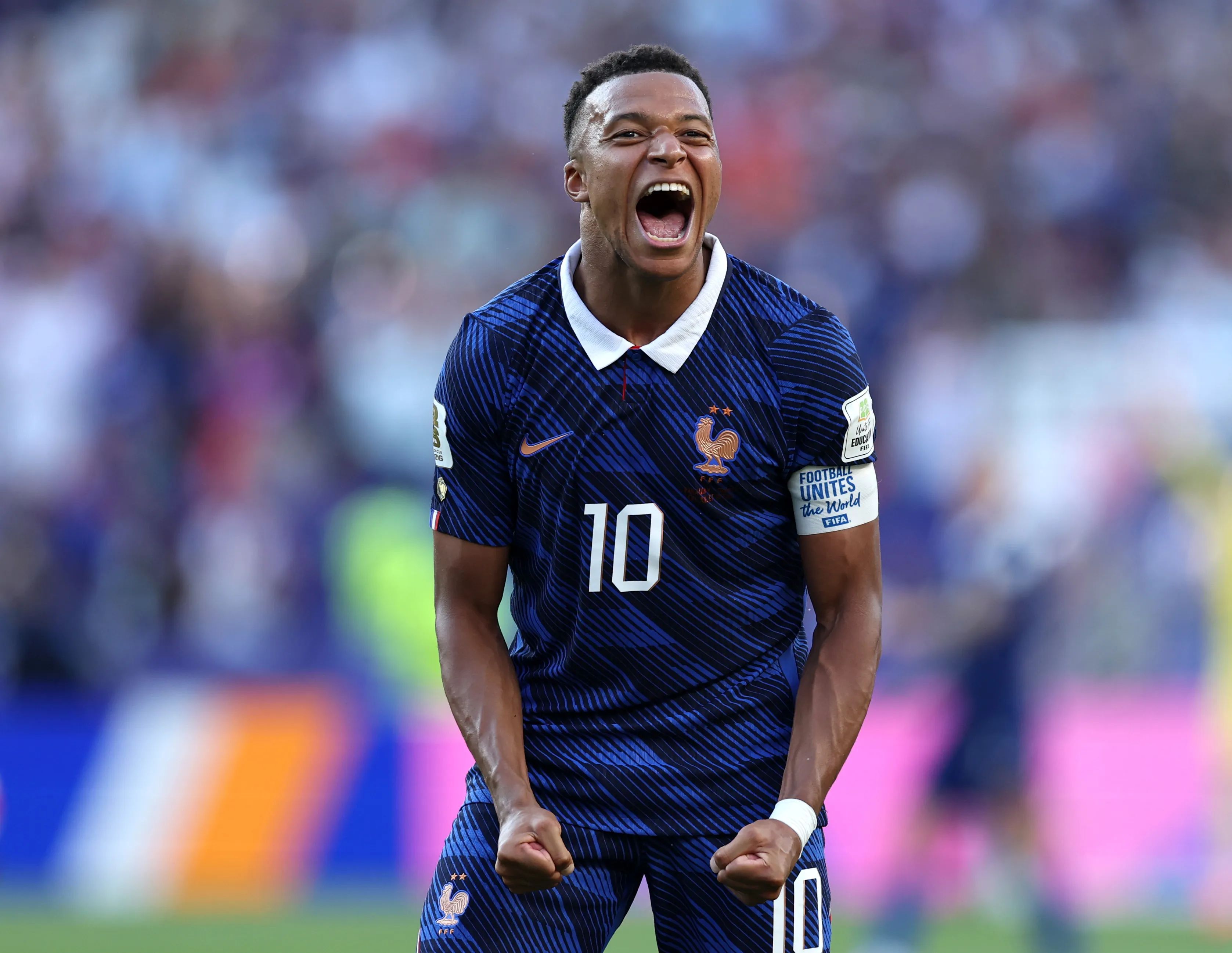 Kylian Mbappé celebra el triunfo sobre Paraguay (Getty Images)