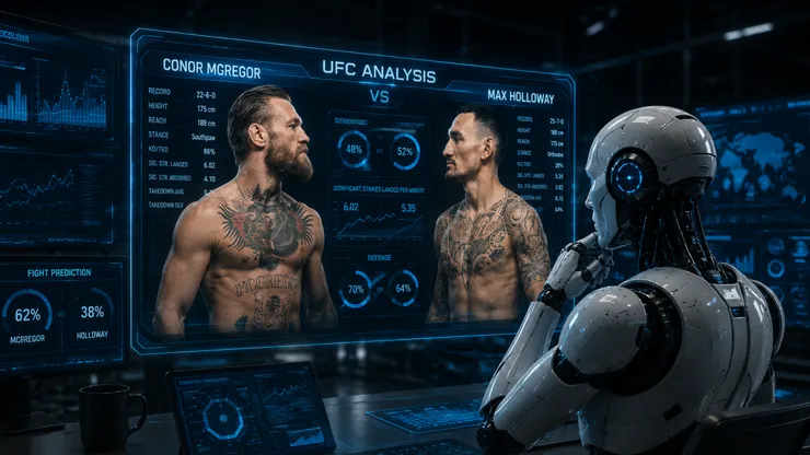 La Inteligencia Artificial inclinó la balanza hacia el lado de Max Holloway.