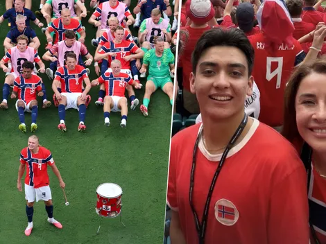 Gilberto Mora es sorprendido haciendo el 'remo vikingo' de Noruega