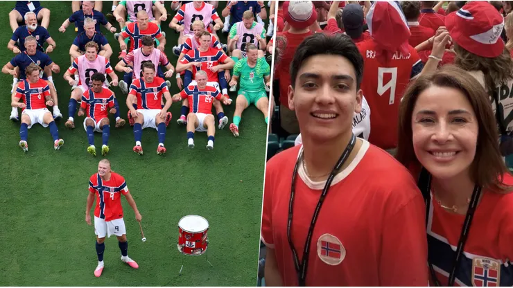 Gilberto Mora es sorprendido haciendo el 'remo vikingo' de Noruega