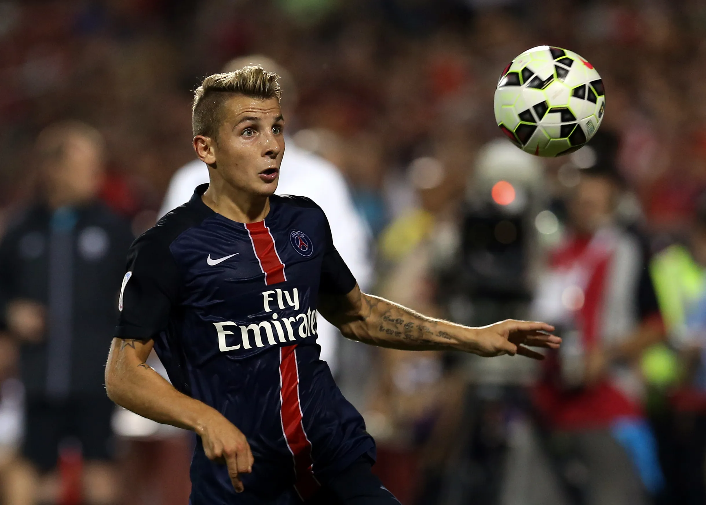 Lucas Digne en su primera etapa con PSG (Getty Images)