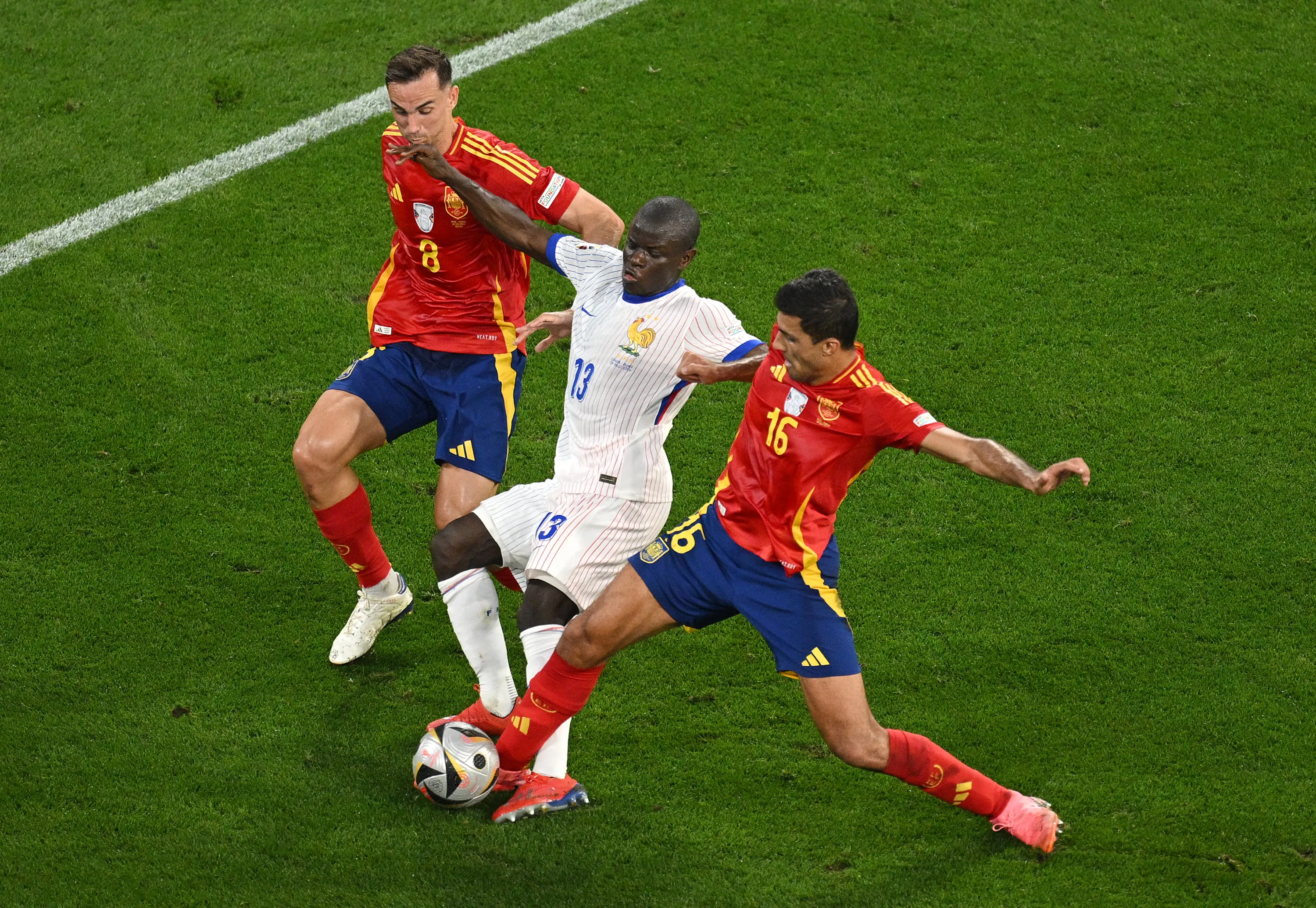 Rodri en la semifinal de la Eurocopa 2024 ante Francia (Getty Images)