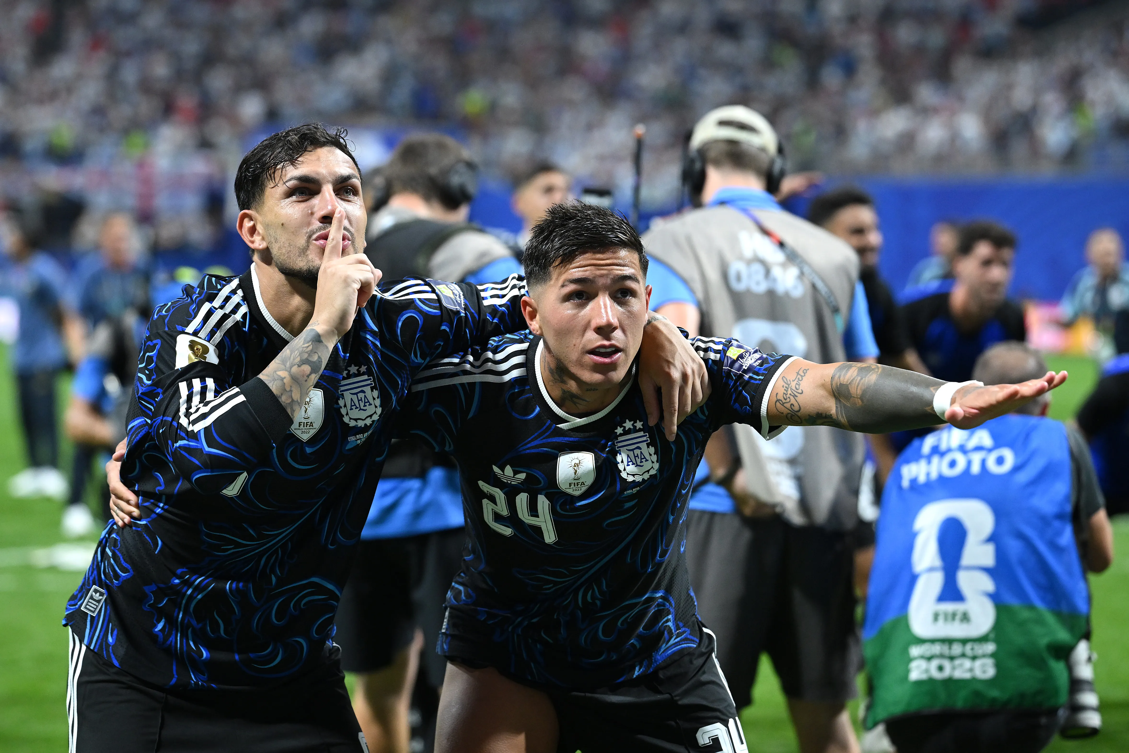 El “un minuto de silencio…” de Argentina [Foto: Getty]