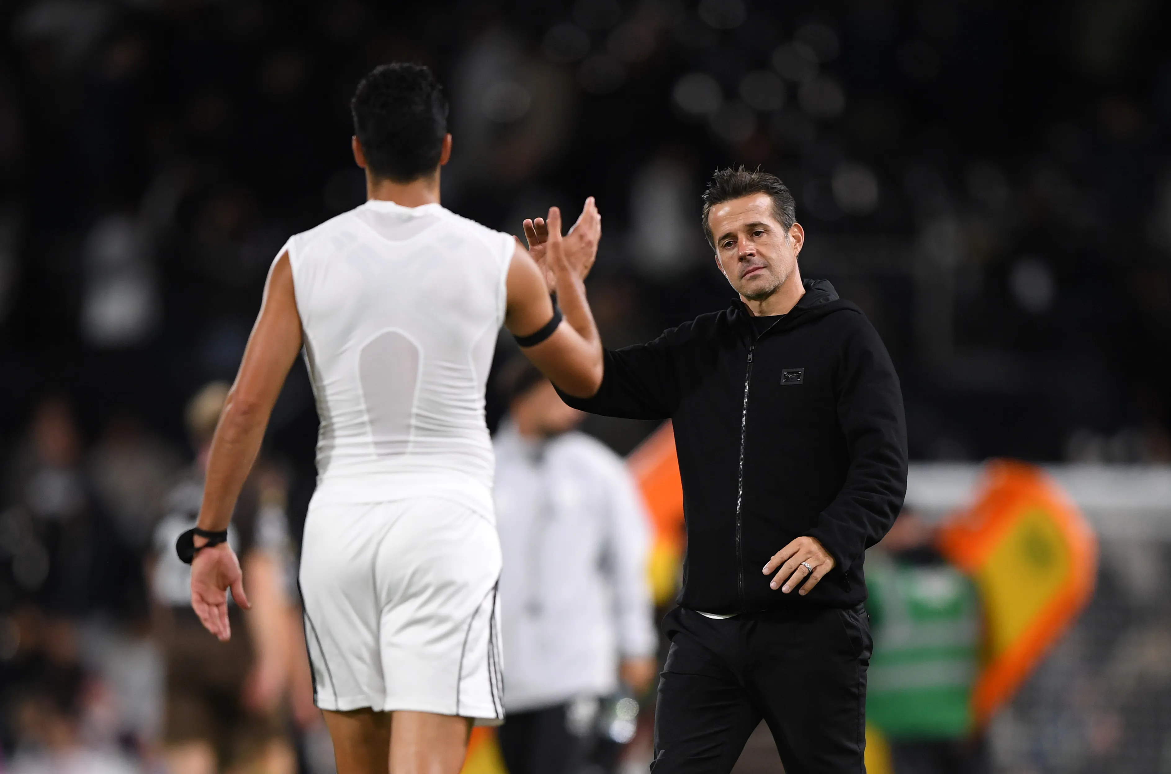 Raúl Jiménez con Marco Silva (Getty Images)