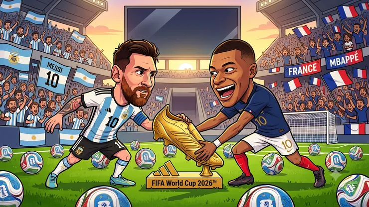 Lionel Messi y Kylian Mbappé luchan por ser el máximo goleador del Mundial 2026