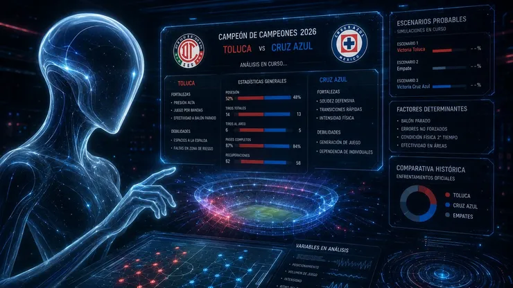 La Inteligencia Artificial simuló Toluca-Cruz Azul.