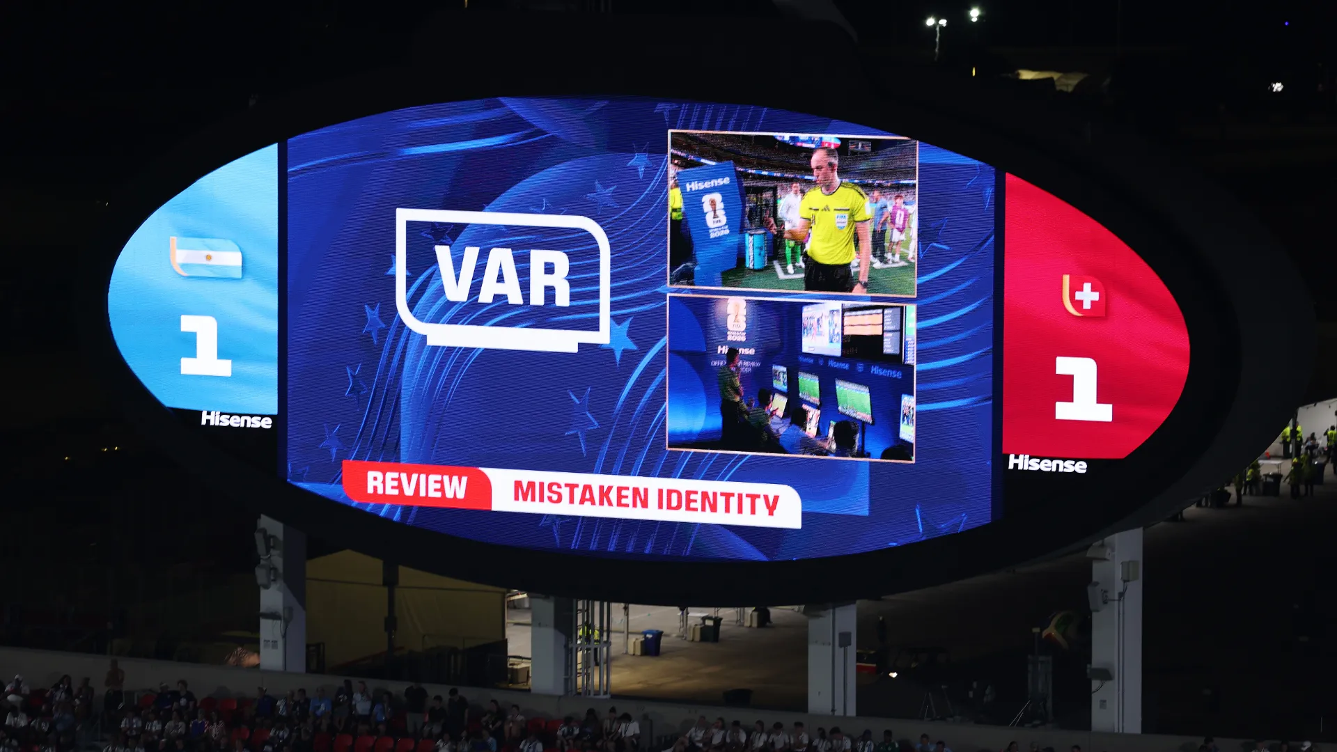 El VAR intervino en juegos de Argentina como en ninguno de otra selección. (GETTY IMAGES)