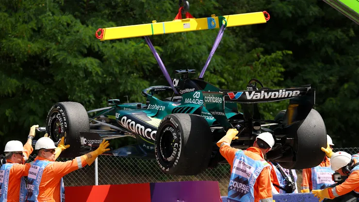 Lance Stroll sufrió la rotura de la suspensión en la Práctica Libre 1