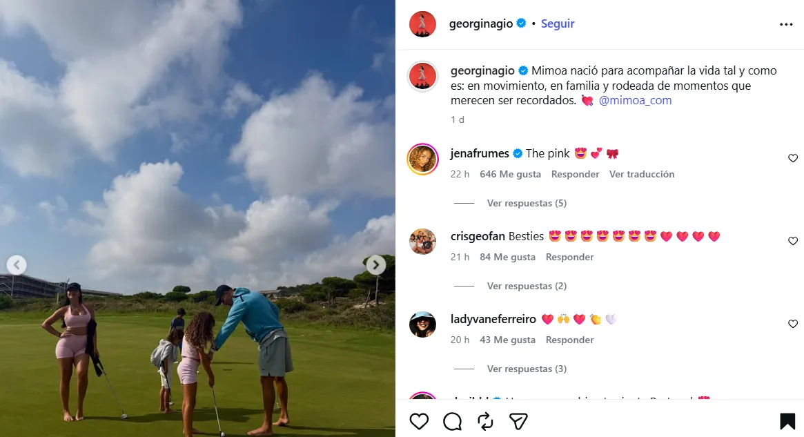 Cristiano Ronaldo está de vacaciones con su familia (@georginagio)