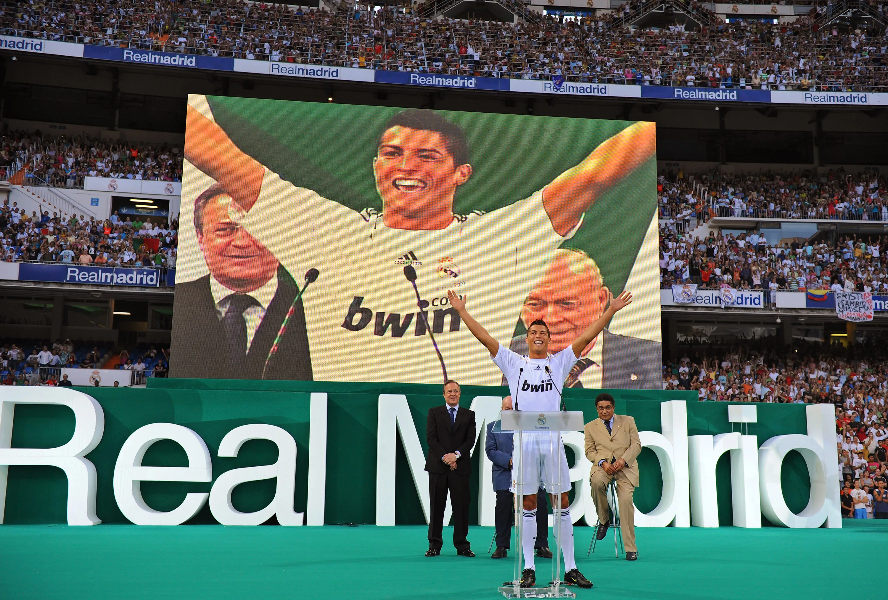 Cristiano Ronaldo en su presentación en Real Madrid (Getty Images)