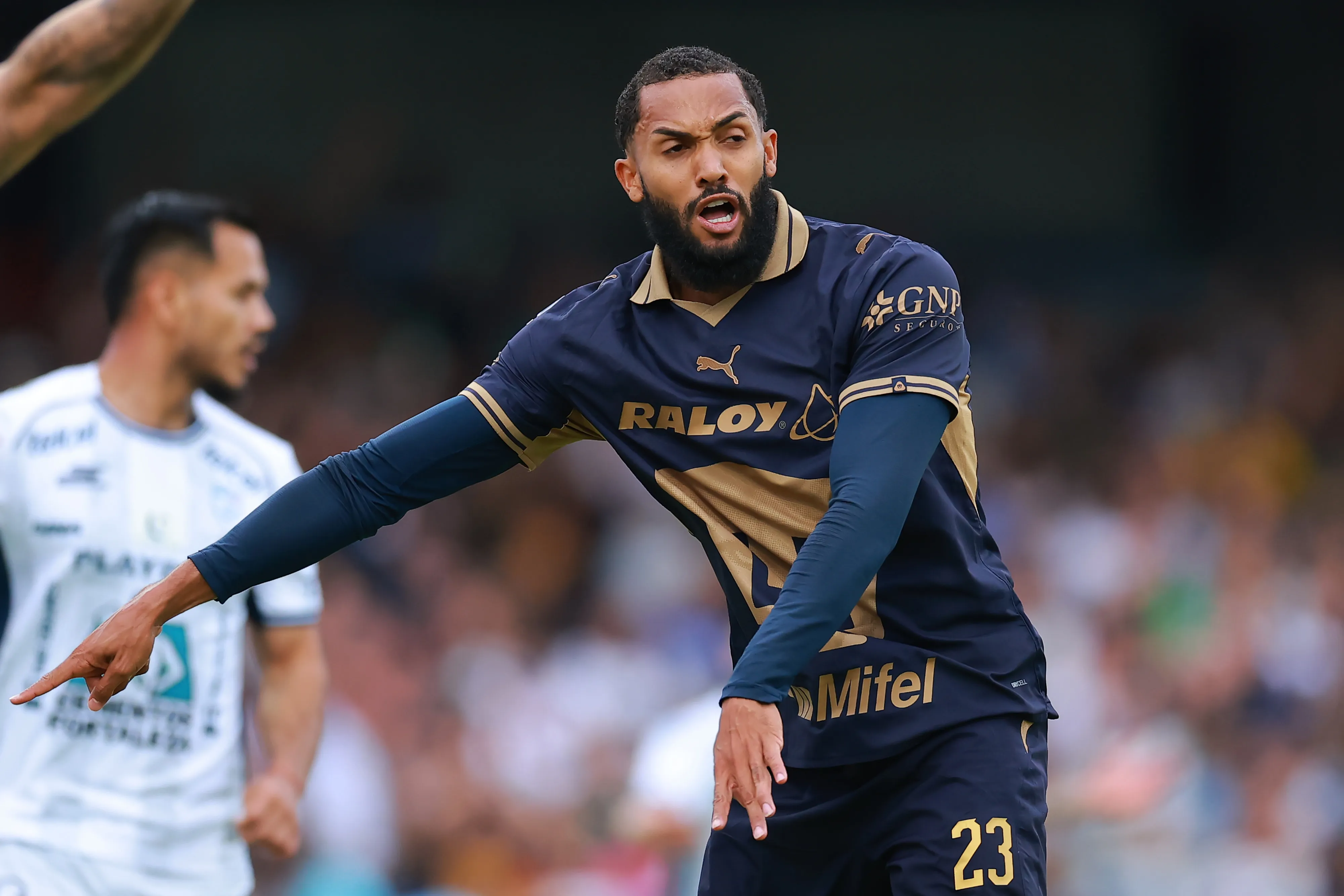 Juninho, futbolista de Pumas, en el partido contra Pachuca (Getty Images)