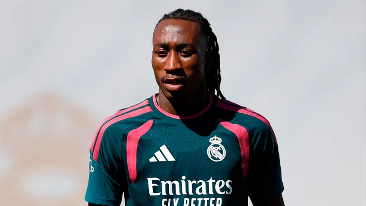Yan Diomandé en su primer día de entrenamiento en Real Madrid