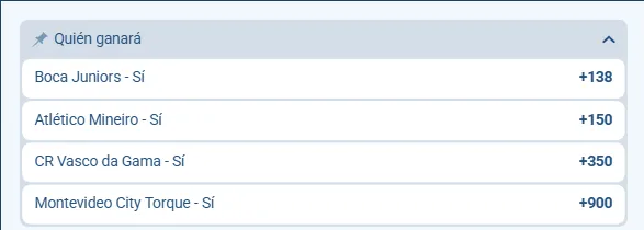 copa sudamericana apuestas al campeón 2026
