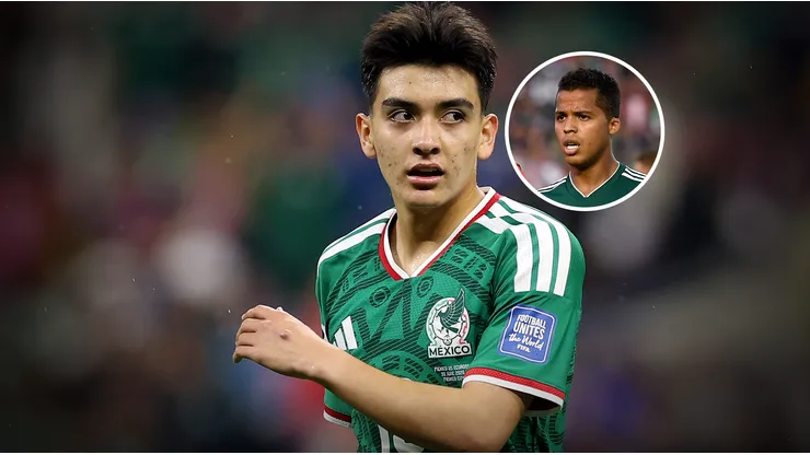 Gilberto Mora y Giovani Dos Santos de México.