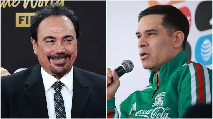 Hugo Sánchez y Rafael Márquez, director técnico de la Selección Mexicana.