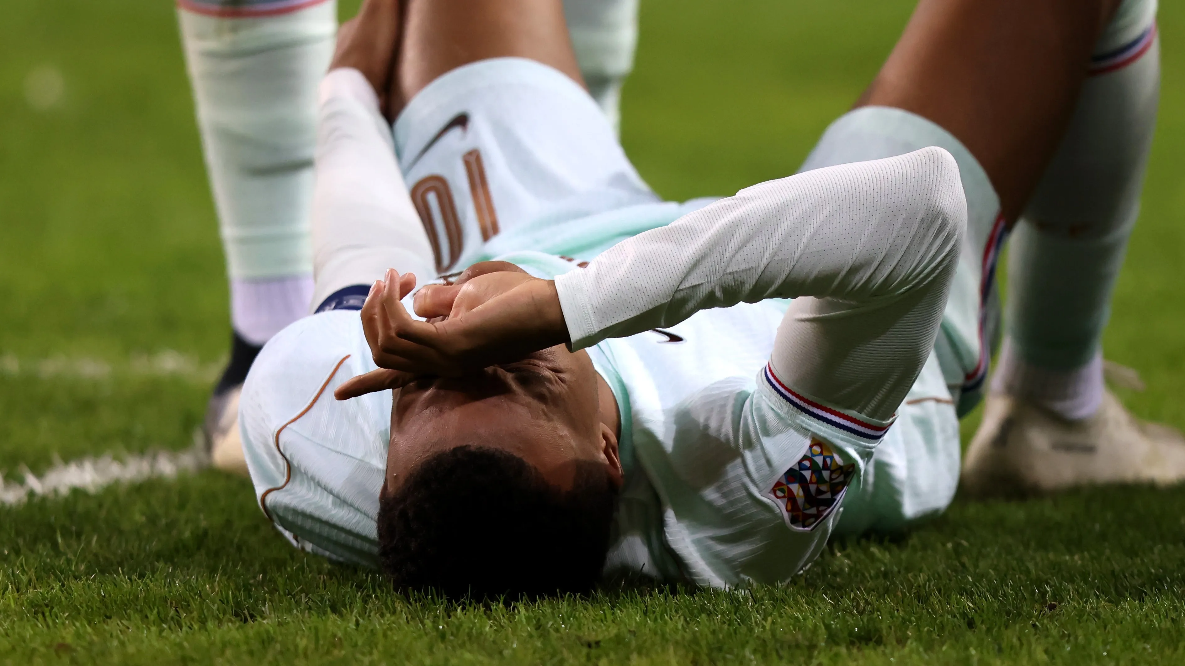 El momento de la lesión de Mbappé [Foto: Getty Images]