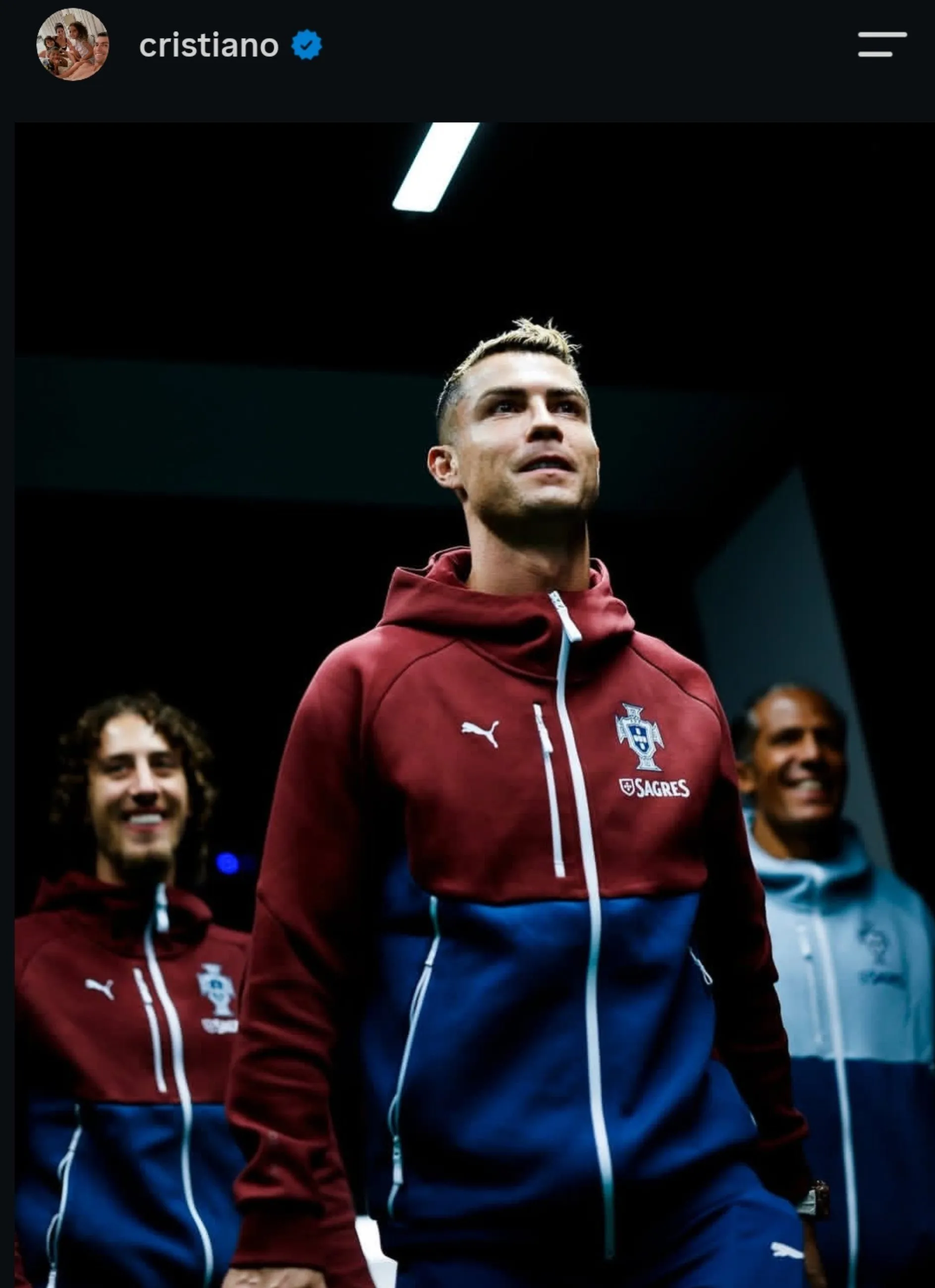 El posteo de Cristiano Ronaldo en Instagram.
