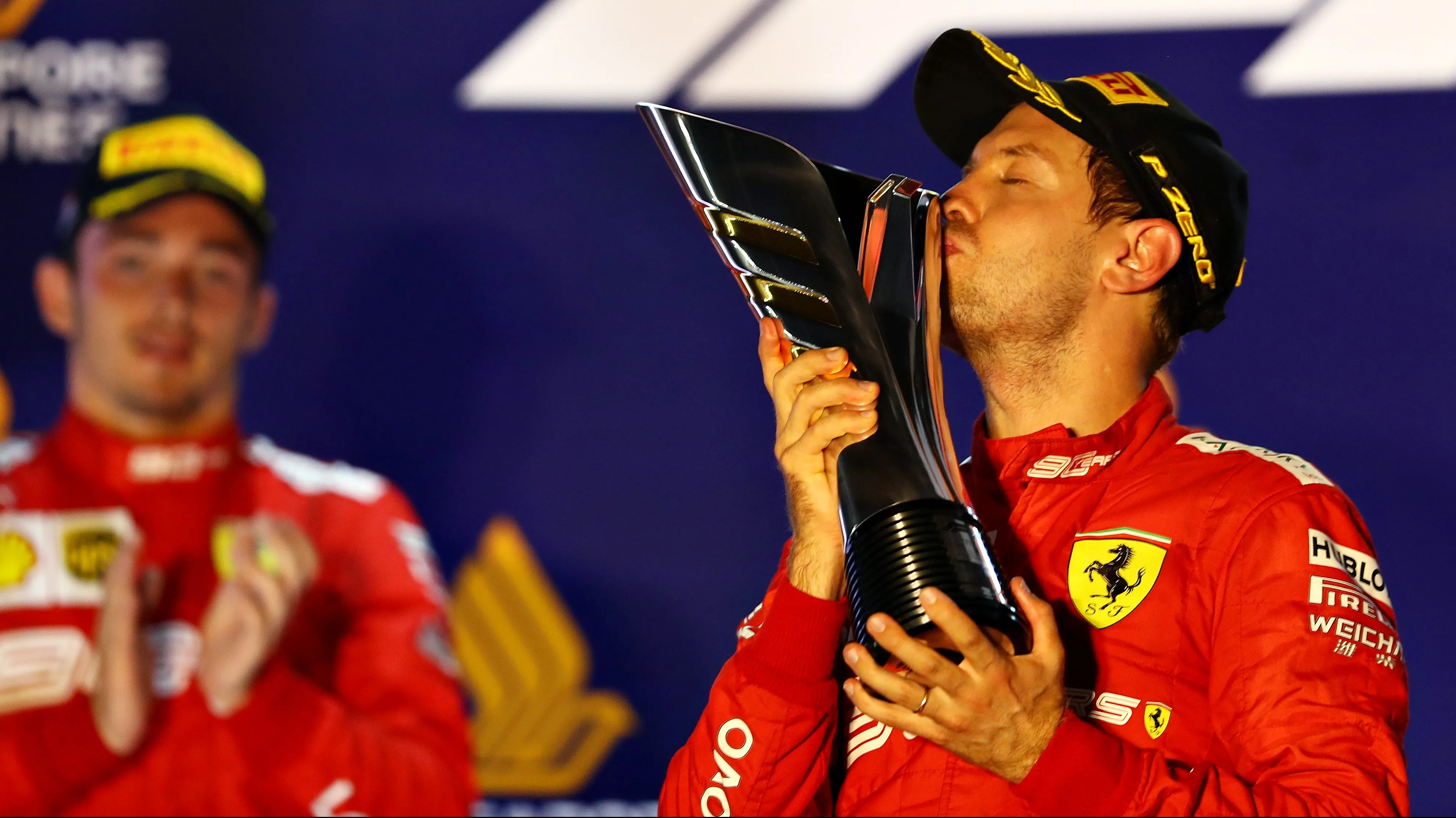 Vettel en su última victoria en Singapur [Foto: Getty]