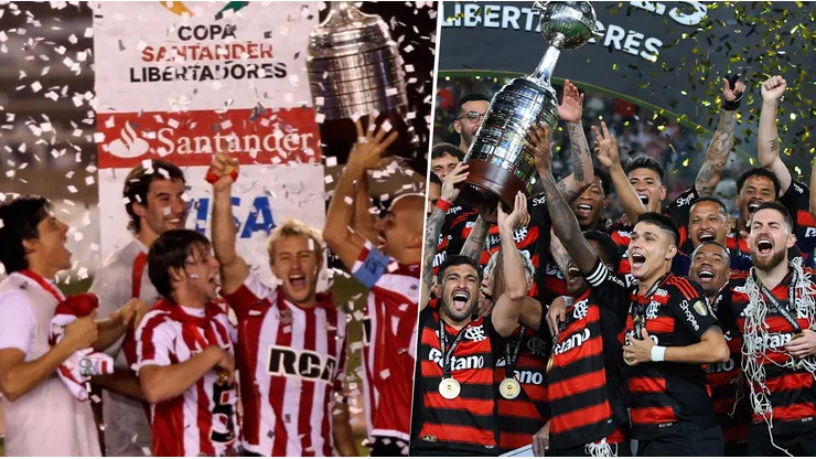 Estudiantes y Flamengo, dos que levantaron la copa.