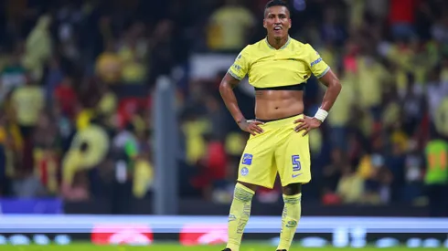 MEXICO CITY, MEXICO – OCTOBER 22: Pedro Aquino of America reacts during the semifinal second leg match between America and Touca as part of the Torneo Apertura 2022 Liga MX at Azteca on October 22, 2022 in Mexico City, Mexico. (Photo by Hector Vivas/Getty Images)