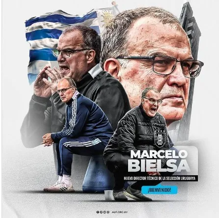Uruguay le da la bienvenida a Bielsa en redes sociales.