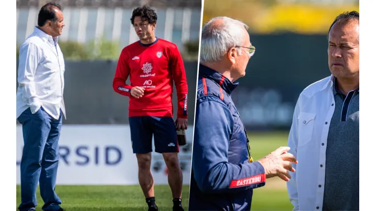 Gianluca Lapadula y Claudio Ranieri recibieron la visita del seleccionador nacional