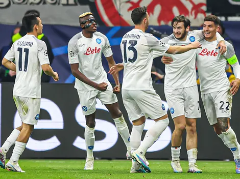 Napoli sorprende y derrotó a Eintracht Frankfurt por los octavos de la Champions League