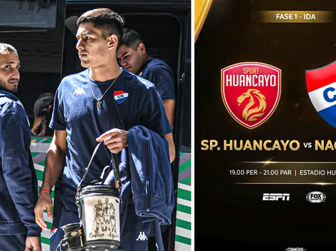 Listos para el partido: Nacional de Paraguay llegó a Huancayo