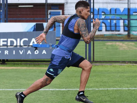 Paolo Guerrero entrena a la par de sus compañeros en Racing Club
