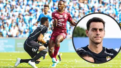 Alejandro Duarte salió lesionado en la primera mitad.