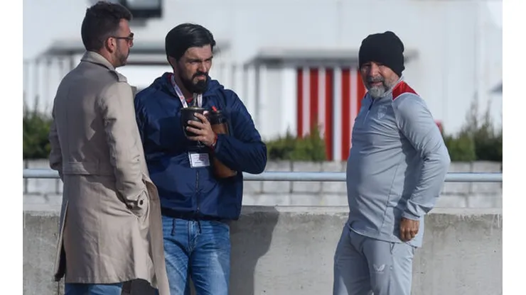 Jorge Cazulo y Mariano Soso visitaron a Jorge Sampaoli