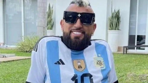 Vidal con la camiseta de Argentina