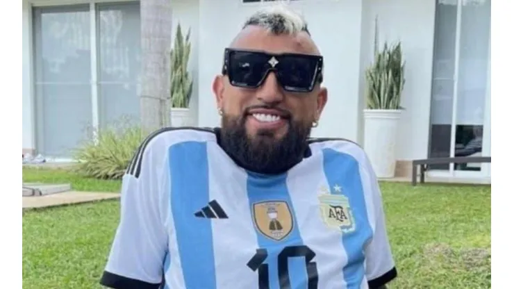 Vidal con la camiseta de Argentina